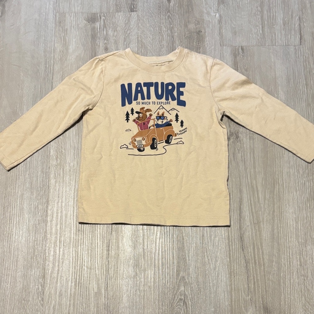 Garanimals Beige Nature Adventure Long Sleeve Tee
